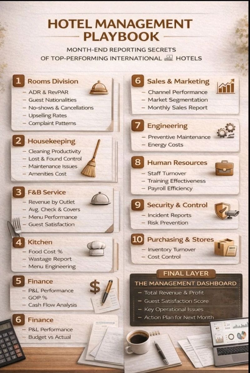 Hotel Management Playbook Month-End Reporting